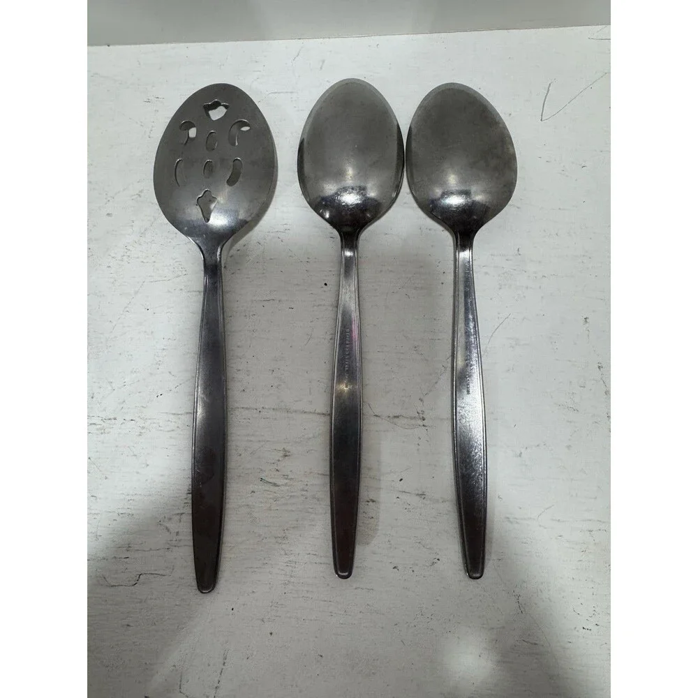 Set Of 3 Stainless Steel Japan Serving Spoons
